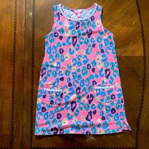 Lilly Pulitzer Girls Cheetah Print Dress. Medium 6-7.